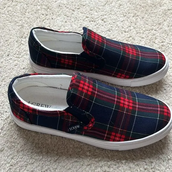 ❤️ $75 ❤️ NWOT J.Crew Factory Printed road trip slip-on sneakers