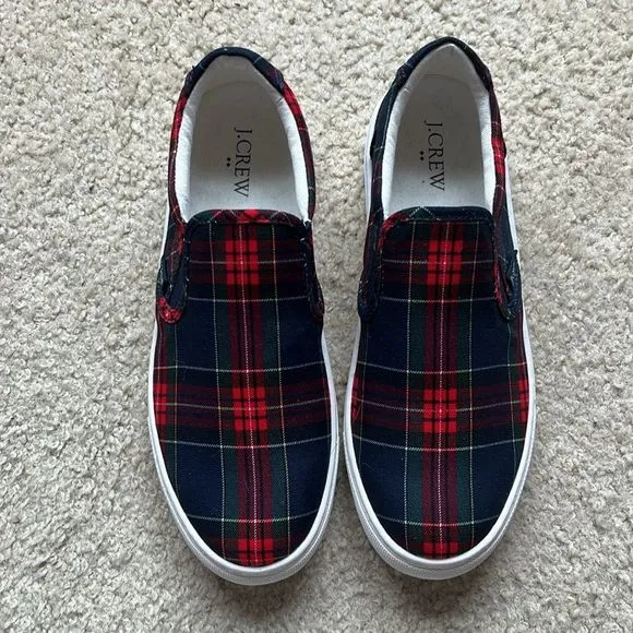 ❤️ $75 ❤️ NWOT J.Crew Factory Printed road trip slip-on sneakers