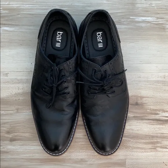 ❤️ Bar III black leather men’s Oxford dress shoes