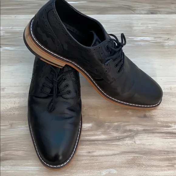 ❤️ Bar III black leather men’s Oxford dress shoes