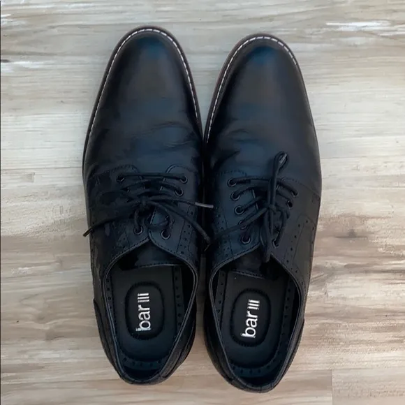 ❤️ Bar III black leather men’s Oxford dress shoes