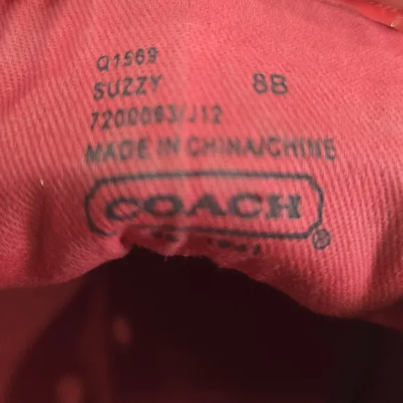 🐢 COACH Suzzy Patent Sneakers w/ ribbon laces. Super Cute! Size 8