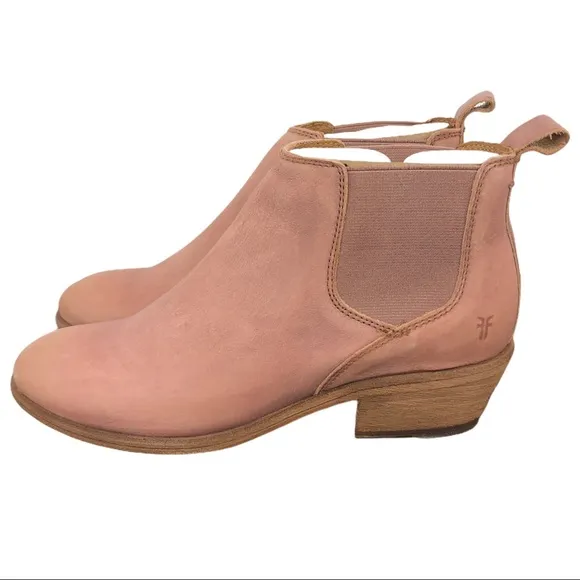 🆕 FRYE Carson Chelsea Ankle Boots Pale Blush Pink