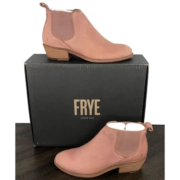 🆕 FRYE Carson Chelsea Ankle Boots Pale Blush Pink