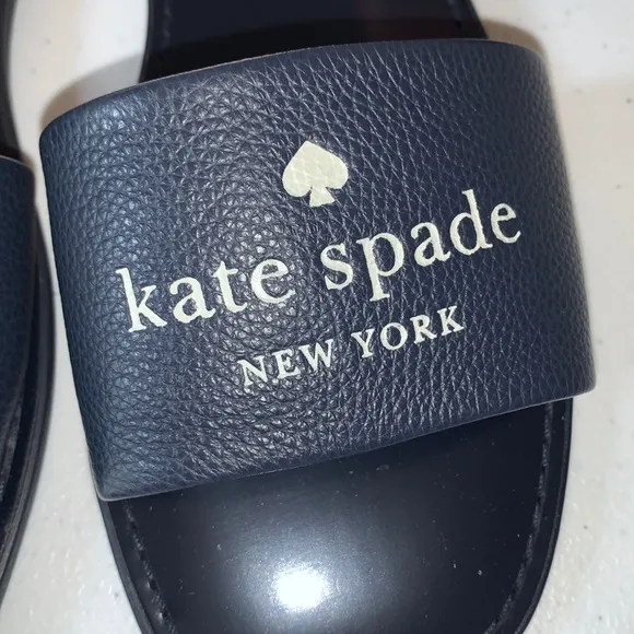♠️ kate spade Peyton Cow Leather Sandal, Blazer Blue Navy