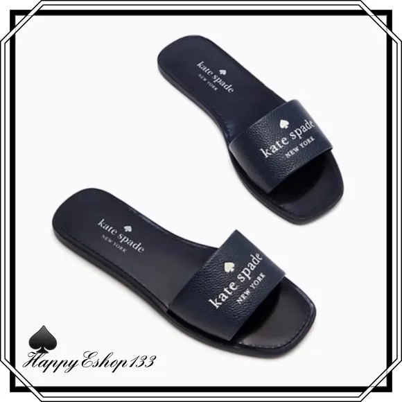 ♠️ kate spade Peyton Cow Leather Sandal, Blazer Blue Navy
