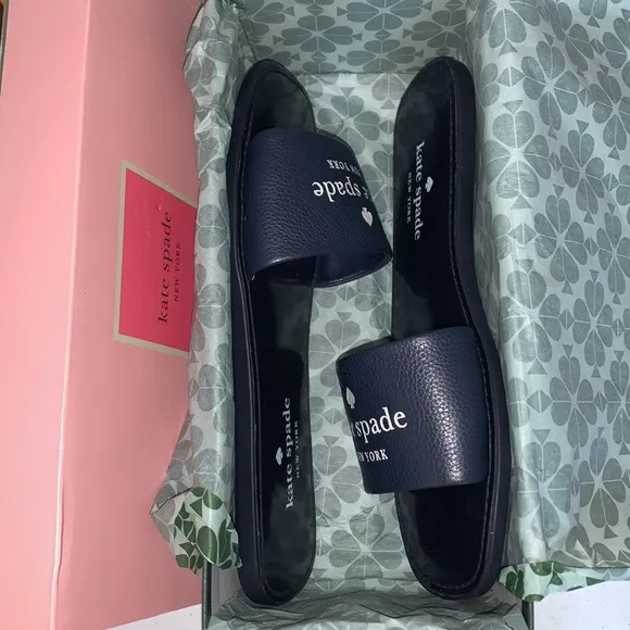 ♠️ kate spade Peyton Cow Leather Sandal, Blazer Blue Navy