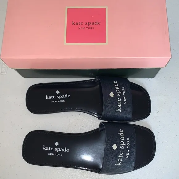 ♠️ kate spade Peyton Cow Leather Sandal, Blazer Blue Navy