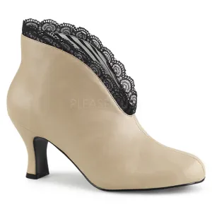 ❤️ Lace Trim High Heel Ankle Boots