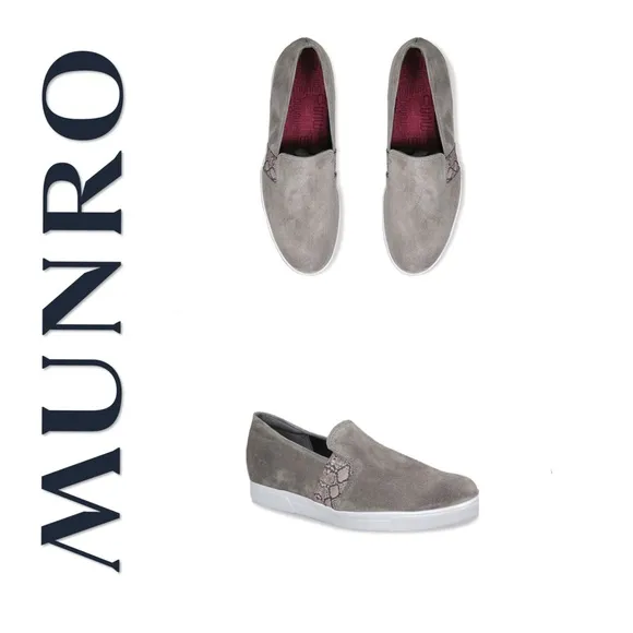 🐘 Munro Suede Slip-On Sneakers