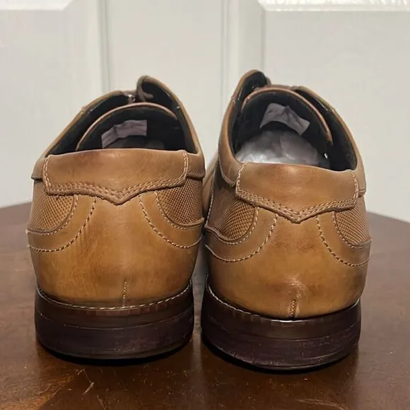 🔥🔥 ROCKPORT Simon Cap Toe Oxford Cognac Leather Dress Shoes - Men Sz 12 - EUC