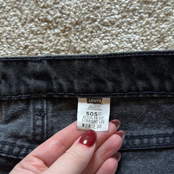 🖤 Vintage Levi’s Orange Tab 505 Black Jeans – Classic &amp; Timeless