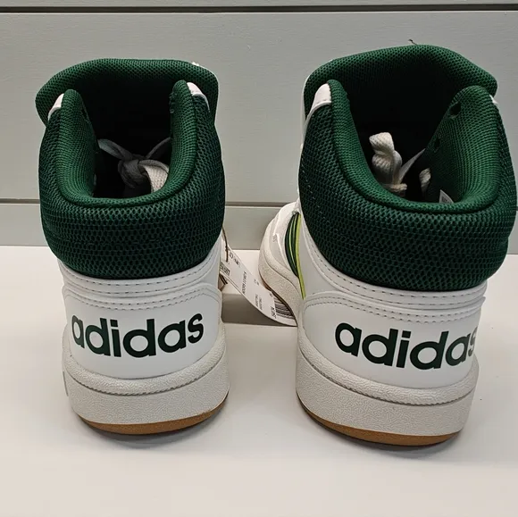 13K Adidas Hoops Mid 3.0 Unisex Kid's Basketball Casual Sneakers White Green