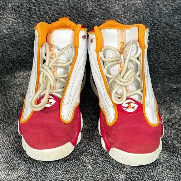 23 Jordan Pro Strong 'Cardinal Red' White Sneakers, Size 1Y