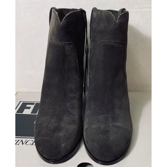 $328 Womens Frye Myra Bootie‎ Smoke Grey Oiled Suede Boots Heel 9.5M MSRP $328