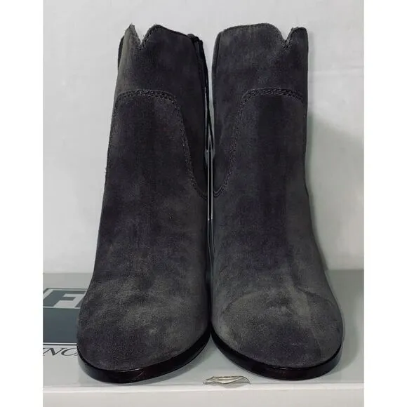 $328 Womens Frye Myra Bootie‎ Smoke Grey Oiled Suede Boots Heel 9.5M MSRP $328