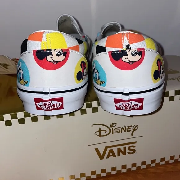 50th Anniversary Disney Vans slip on character sneakers