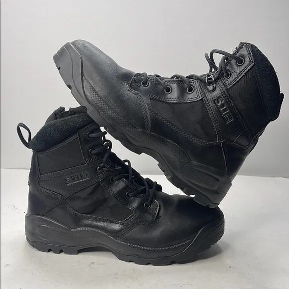 5.11 Tactical Black High-Top Boots with Durable Design and Secure Fit