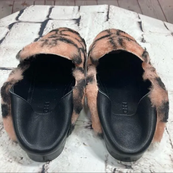 7 COACH HOLLY Smoking Slipper/Loafer Plush Shearling &amp; Leather NIB great gift