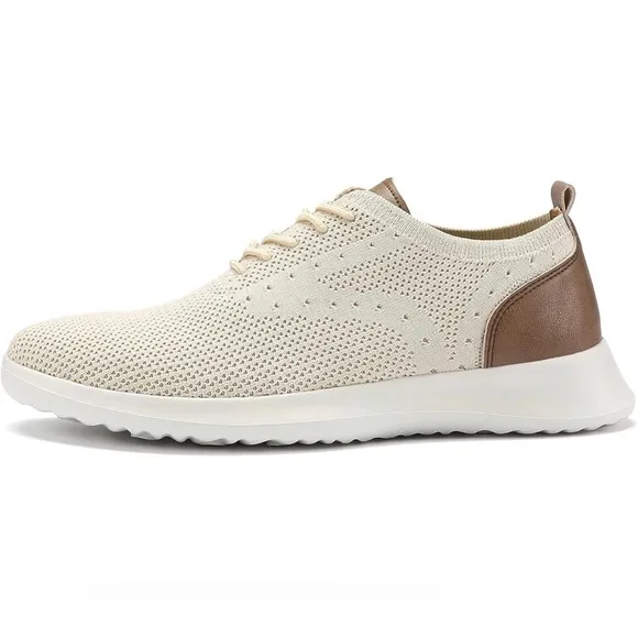 9.5US 43 EU VILOCY Men's Casual Dress Oxfords Shoes Knit Lightweight Breathable