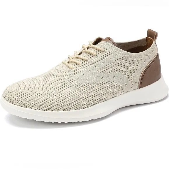 9.5US 43 EU VILOCY Men's Casual Dress Oxfords Shoes Knit Lightweight Breathable
