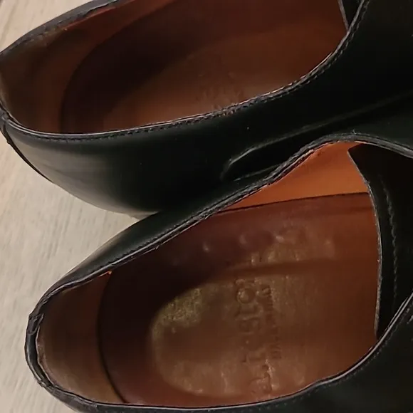 A TESTONI Italy Black Leather Sz 9 Mens Lace Up Casual Dress Shoes