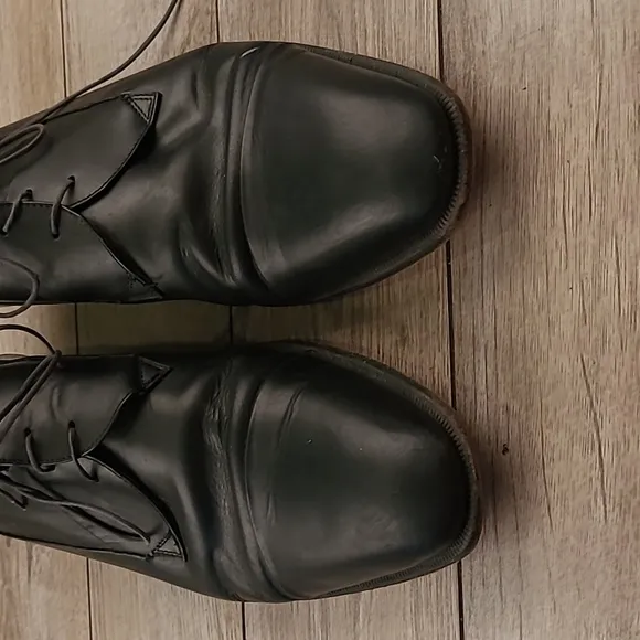 A TESTONI Italy Black Leather Sz 9 Mens Lace Up Casual Dress Shoes