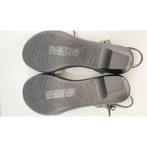 ABEO-B.I.O. system &quot;Georgie&quot; 3D ORTHOPEDIC Womens Size 9 Sandals Shoes Metallic