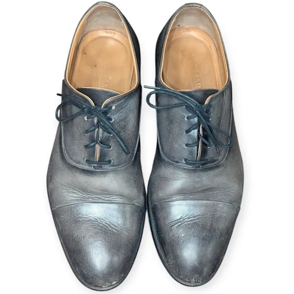 Ace Marks Oxford Cap Toe Leather Dress Shoes Men's Size 8.5 Made in Italy