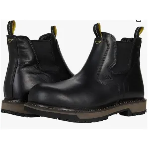 Ace Men's Black Work Boots Firebrand Size 9 Lightly Worn Slip Resistant Soft Toe