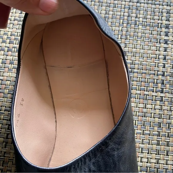 Acne Studios Aminata black pointed babouche slippers in Italian nappa leather