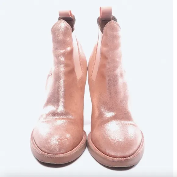 ACNE STUDIOS Rose Gold Metallic Chelsea Boots EUC/sz 37= US sz: 7
