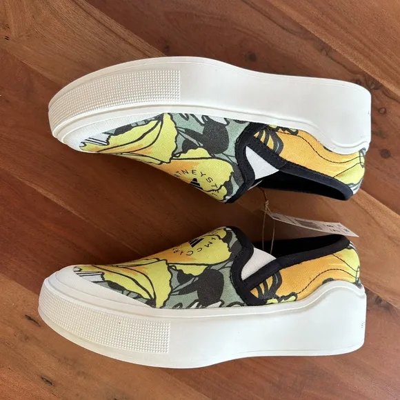 addidas by Stella McCartney Printed Court Slip-On Sneakers NWT W8