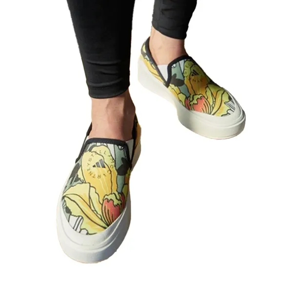 addidas by Stella McCartney Printed Court Slip-On Sneakers NWT W8