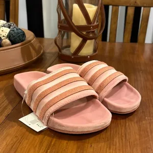 Adidas Adilette slides sandals shoes raw pink new DB0159 Women’s sizes velvet