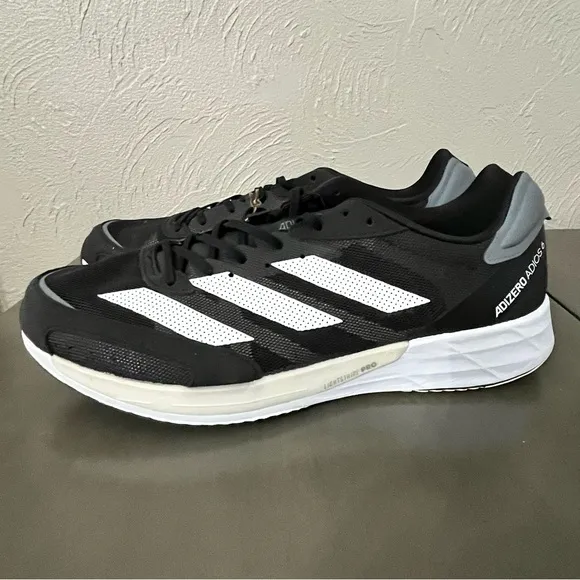 Adidas Adizero Adios 6 Running Shoes Sneakers Men’s US 13 Black White NEW