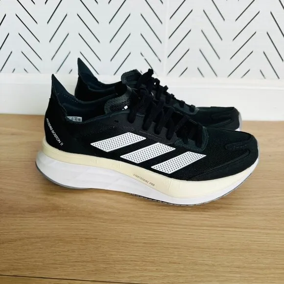 🤩Adidas Adizero Boston 11 Size 7.5 Women Running Shoes Lightweight Black GX6657