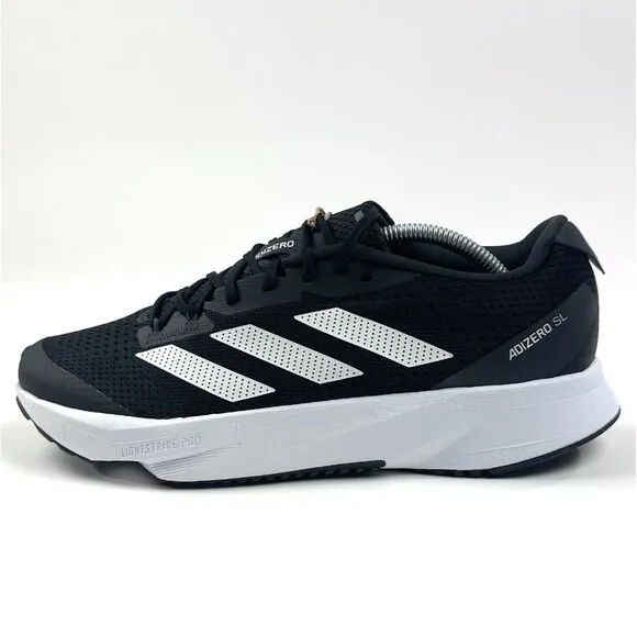 Adidas Adizero SL Mens Black White Low Top Running Shoes Sneakers HQ1349