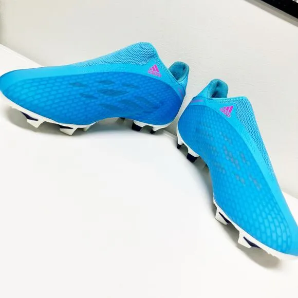 Adidas Adult X Speedflow.3 Blue Laceless Soccer Football Cleats Shoes Size 5