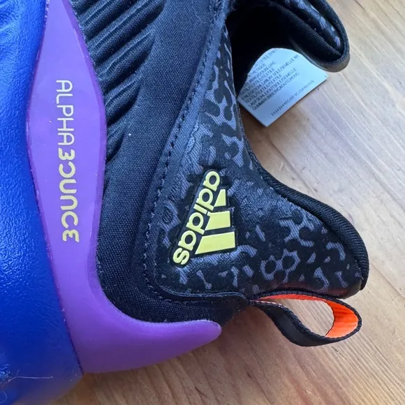 Adidas Black and Purple Sneakers alpha bounce size 10.5 nwt