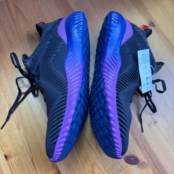 Adidas Black and Purple Sneakers alpha bounce size 10.5 nwt