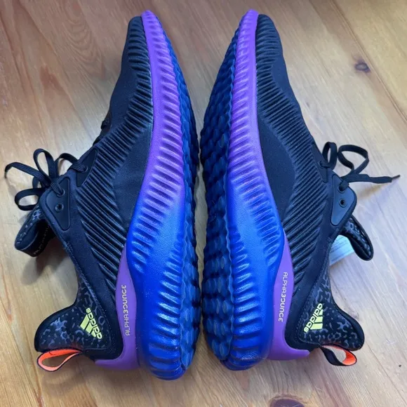 Adidas Black and Purple Sneakers alpha bounce size 10.5 nwt