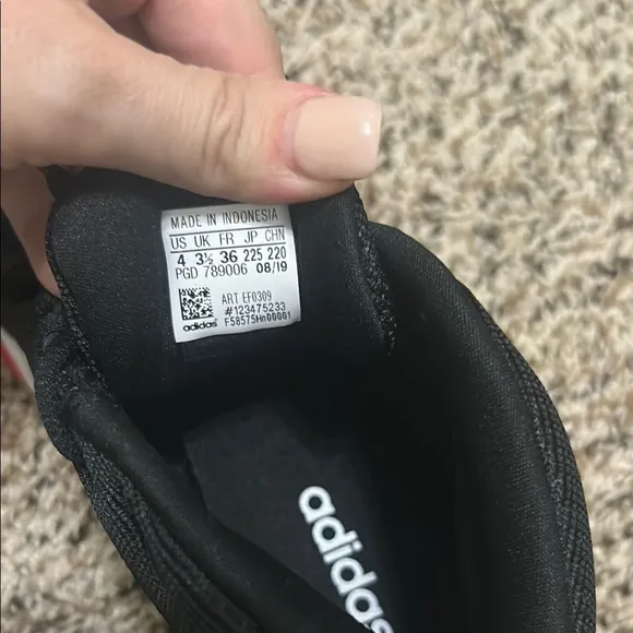 Adidas Black and Red Sneakers