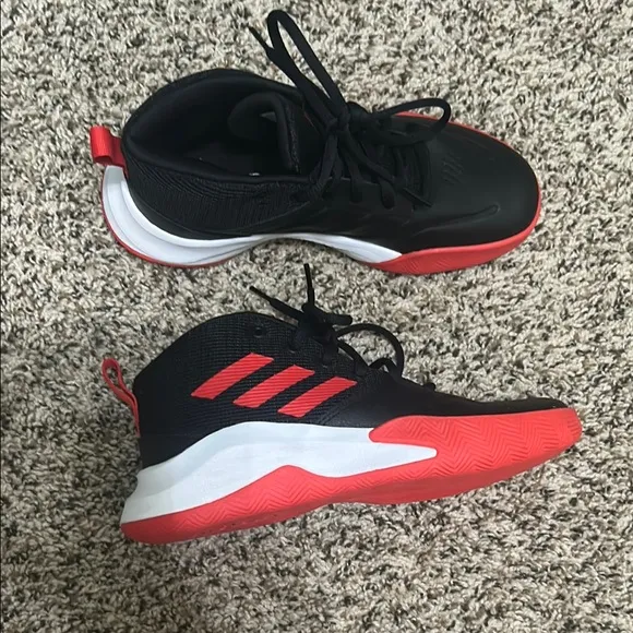 Adidas Black and Red Sneakers