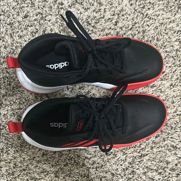 Adidas Black and Red Sneakers