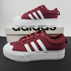 Adidas Bravada 2.0 Platform Casual Sneakers Red Cloud White Women's Size 9.5