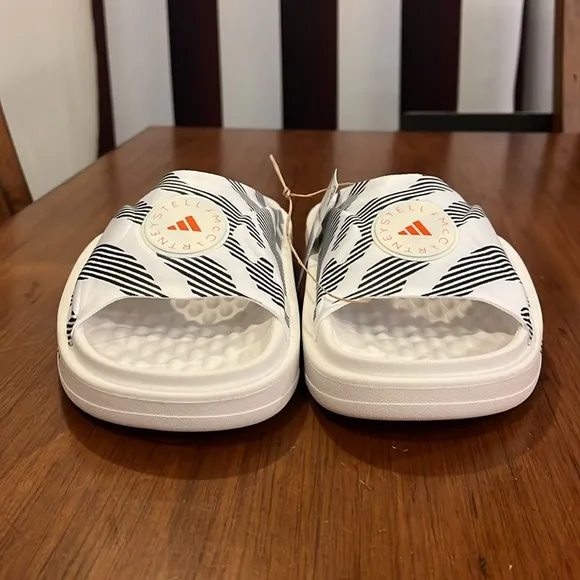 Adidas by Stella McCartney Slide Shoes Sandals new white black Womens Size 8