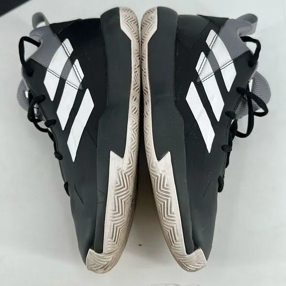 Adidas Cross Em Up Select J Boys Lace Up Basketball Shoes Black White Size 6.5