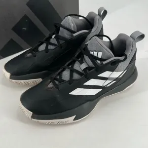 Adidas Cross Em Up Select J Boys Lace Up Basketball Shoes Black White Size 6.5