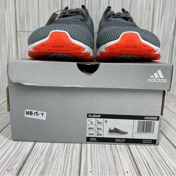 Adidas Fluidup Men's Running Shoes Grey New Size 11